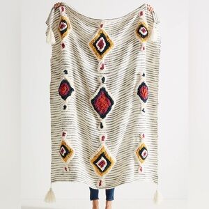 Anthro Tufted Ayla Throw Blanket